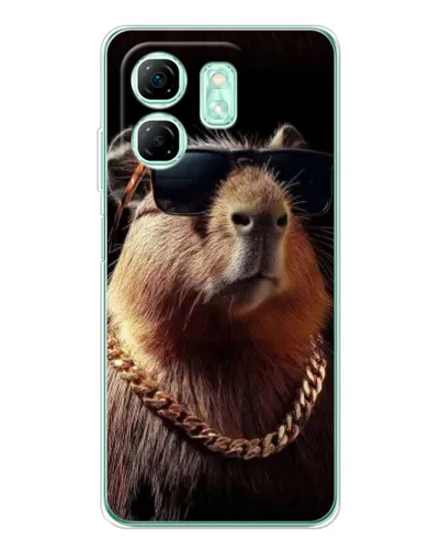 Чохол для Infinix Smart 9 з картинкою «Капібара золотий ланцюг»