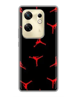 Чехол для Infinix Zero 30 с картинкой «Jordan Red Pattern»