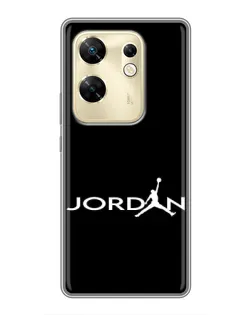 Чехол для Infinix Zero 30 с картинкой «Jordan White Logo»