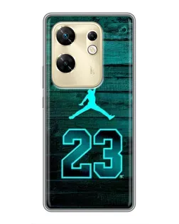Чехол для Infinix Zero 30 с картинкой «Jordan Cyan 23»