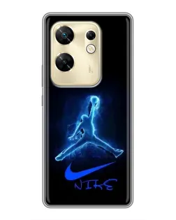 Чехол для Infinix Zero 30 с картинкой «Jordan Neon Blue»
