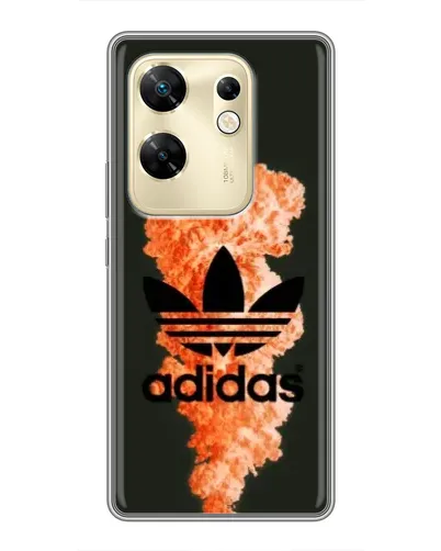 Чехол для Infinix Zero 30 с картинкой «Оранжевый дым Adidas»