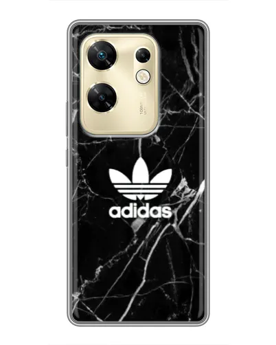 Чехол для Infinix Zero 30 с картинкой «Белый мрамор Adidas»