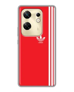 Чехол для Infinix Zero 30 с картинкой «Красный минимализм Adidas»