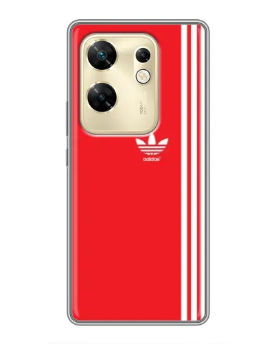 Чехол для Infinix Zero 30 с картинкой «Красный минимализм Adidas»