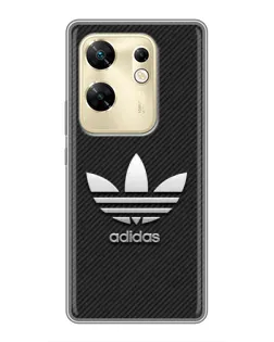 Чехол для Infinix Zero 30 с картинкой «Adidas Карбоновая текстура»