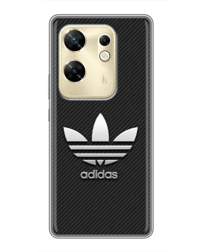 Чехол для Infinix Zero 30 с картинкой «Adidas Карбоновая текстура»