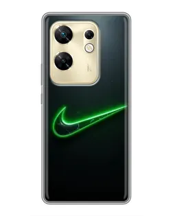 Чехол для Infinix Zero 30 с картинкой «Неоновый контур Nike»