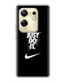 Чехол для Infinix Zero 30 с картинкой «Текстовый принт Nike»