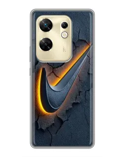 Чехол для Infinix Zero 30 с картинкой «Объемный логотип Найк»