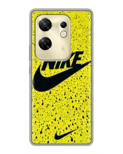 Чехол для Infinix Zero 30 с картинкой «Желтый текстурный Nike»