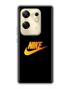 Чехол для Infinix Zero 30 с картинкой «Золотой логотип Nike»