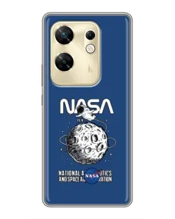 Чехол для Infinix Zero 30 с картинкой «NASA — лунная миссия»