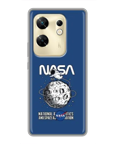 Чехол для Infinix Zero 30 с картинкой «NASA — лунная миссия»