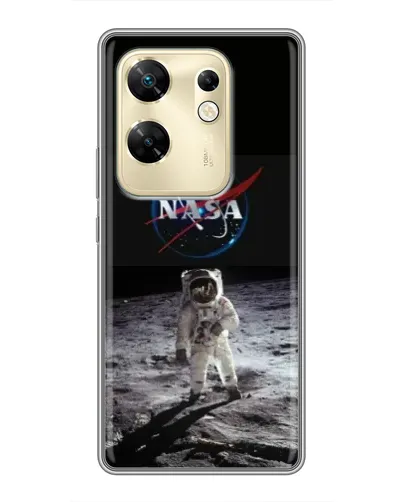 Чехол для Infinix Zero 30 с картинкой «Астронавт на Луне»