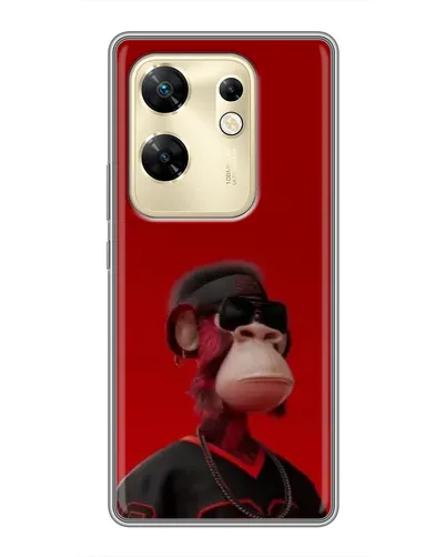 Чехол для Infinix Zero 30 с картинкой «Bored Ape в красном» Чехол для Infinix Zero 30 с картинкой «Bored Ape в красном»