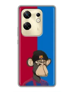 Чехол для Infinix Zero 30 с картинкой «Bored Ape — фанат Барсы»