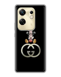 Чехол для Infinix Zero 30 с картинкой «Минни Маус на лого»