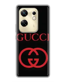 Чехол для Infinix Zero 30 с картинкой «Gucci — красный логотип»