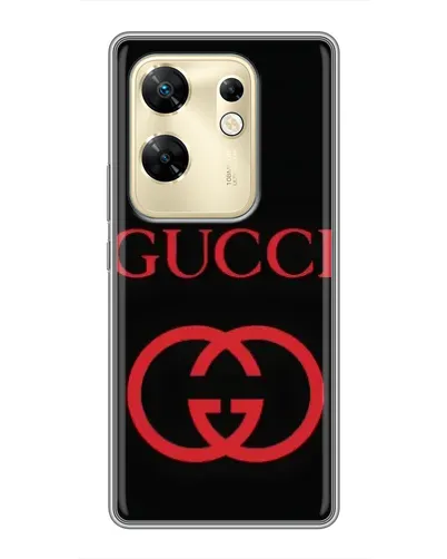 Чехол для Infinix Zero 30 с картинкой «Gucci — красный логотип»