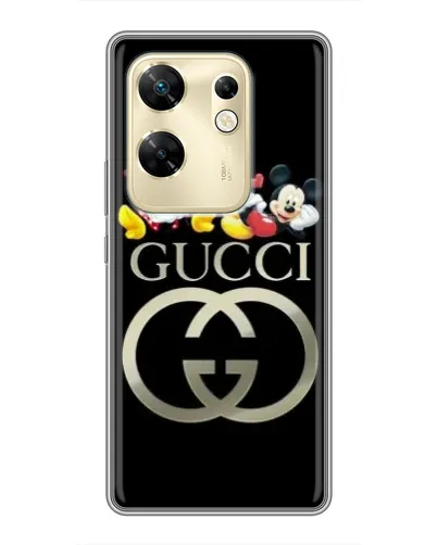 Чехол для Infinix Zero 30 с картинкой «Gucci — герои Disney»