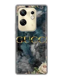 Чехол для Infinix Zero 30 с картинкой «Абстрактные цветы Gucci»