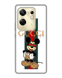 Чехол для Infinix Zero 30 с картинкой «Микки Маус Gucci — полосы»