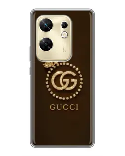 Чехол для Infinix Zero 30 с картинкой «Gucci — золотая бабочка»