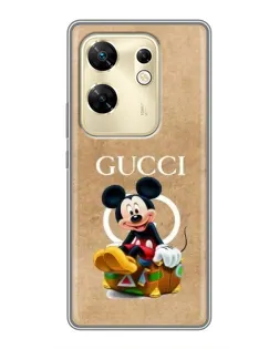 Чехол для Infinix Zero 30 с картинкой «Микки Маус Gucci — крафт»