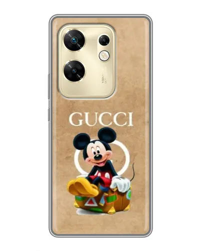Чехол для Infinix Zero 30 с картинкой «Микки Маус Gucci — крафт»