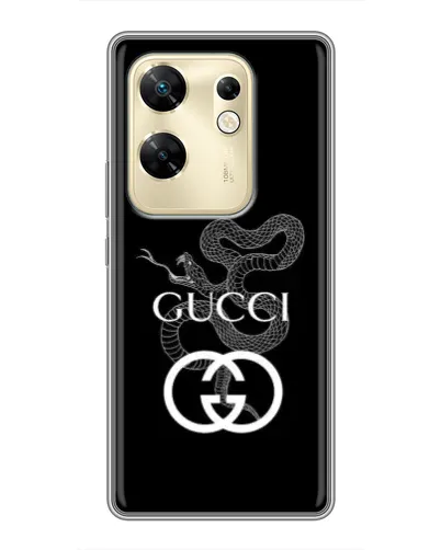 Чехол для Infinix Zero 30 с картинкой «Gucci — серебряная змея»