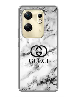 Чехол для Infinix Zero 30 с картинкой «Gucci — мраморный шик»