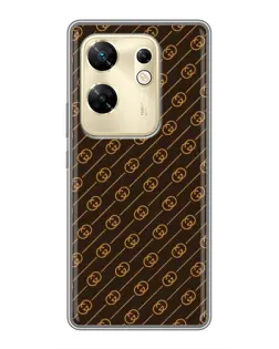 Чехол для Infinix Zero 30 с картинкой «Gucci — золотые диагонали»