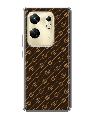 Чехол для Infinix Zero 30 с картинкой «Gucci — золотые диагонали»