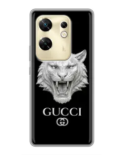 Чехол для Infinix Zero 30 с картинкой «Gucci — серебряный лев» Чехол для Infinix Zero 30 с картинкой «Gucci — серебряный лев»