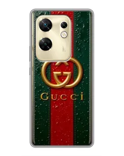 Чехол для Infinix Zero 30 с картинкой «Gucci — фирменная полоса и золото» Чехол для Infinix Zero 30 с картинкой «Gucci — фирменная полоса и золото»