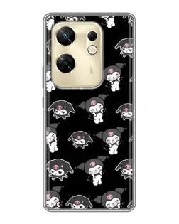 Чохол для Infinix Zero 30 з картинкою «Чорний паттерн Kuromi»