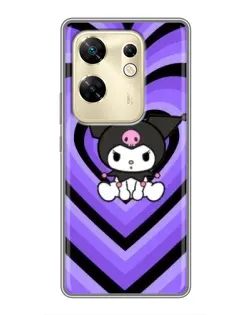 Чохол для Infinix Zero 30 з картинкою «Kuromi та фіолетові серця»