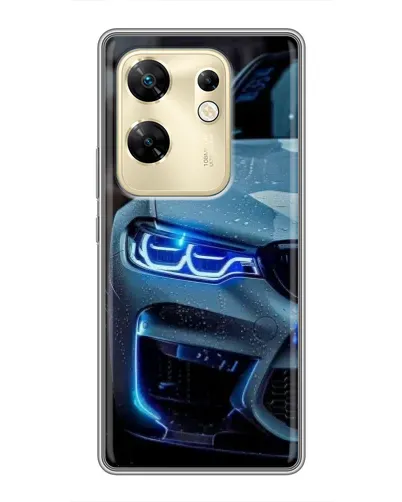 Чехол для Infinix Zero 30 с картинкой «Взгляд BMW с синими фарами»