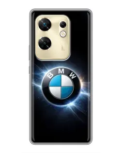 Чехол для Infinix Zero 30 с картинкой «BMW — неоновое сияние»