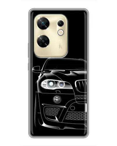 Чехол для Infinix Zero 30 с картинкой «Темный силуэт BMW»