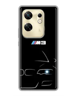 Чехол для Infinix Zero 30 с картинкой «Минималистичный принт BMW M3»