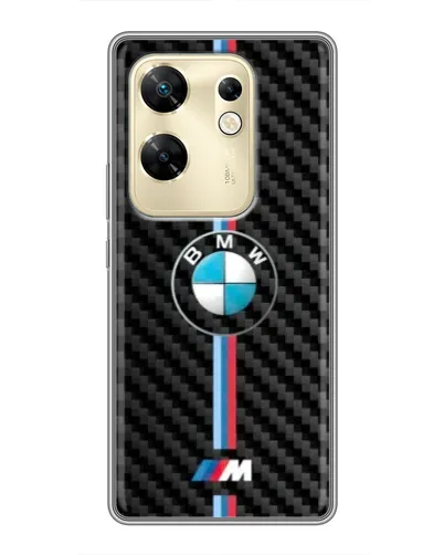 Чехол для Infinix Zero 30 с картинкой «Эмблема BMW и карбон»