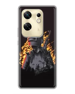 Чохол для Infinix Zero 30 з картинкою «PUBG — вогняний силует»