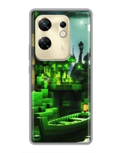 Чохол для Infinix Zero 30 з картинкою «Minecraft лісовий пейзаж»