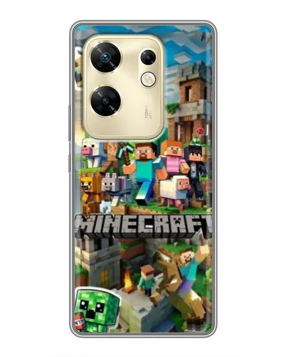 Чехол для Infinix Zero 30 с картинкой «Замок Minecraft»