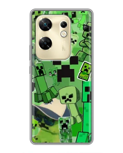 Чехол для Infinix Zero 30 с картинкой «Криперы Minecraft»