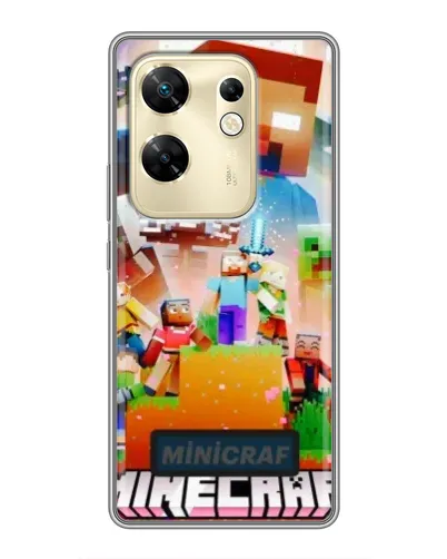 Чехол для Infinix Zero 30 с картинкой «Minecraft герои игры»