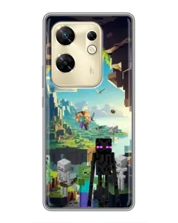 Чехол для Infinix Zero 30 с картинкой «Эндермен в лесу»