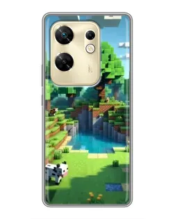 Чехол для Infinix Zero 30 с картинкой «Minecraft летний день»